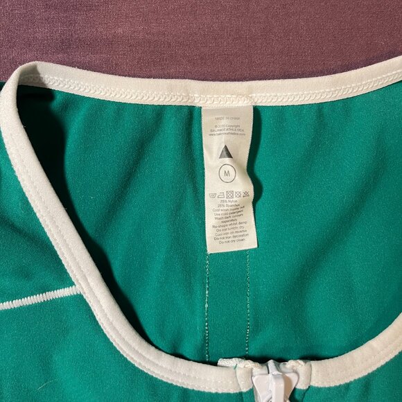 Balance Athletica Longline Zip-Up Sports Bra in Green - Size Medium - Picture 5 of 7